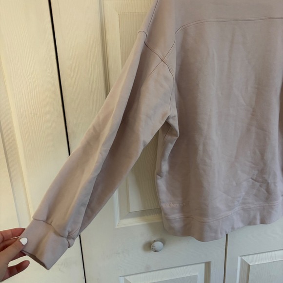 Lululemon Perfectly Oversized Crewneck Sweatshirt Mauve Pink Lavender Pullover - Picture 5 of 7